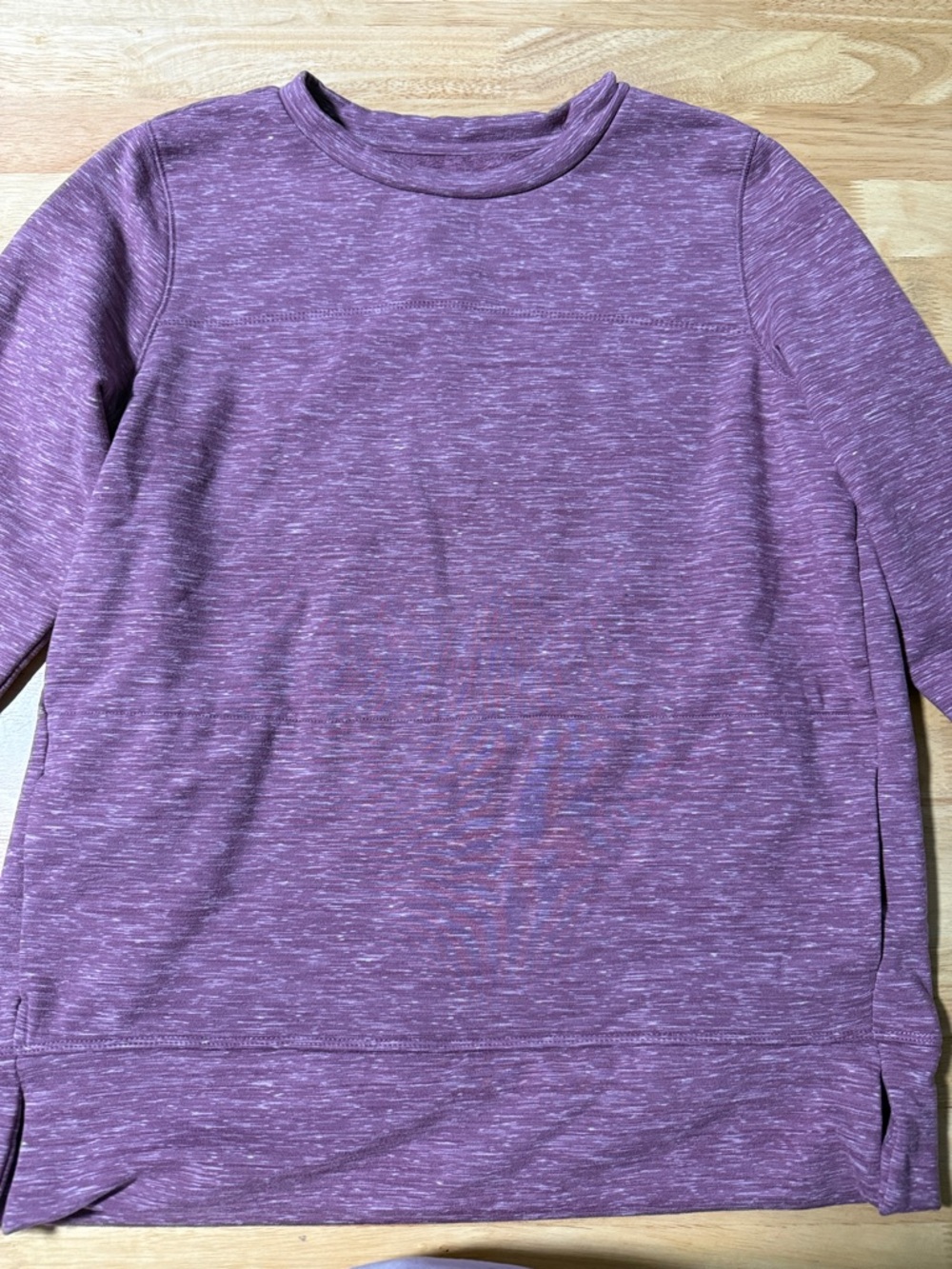 Runway Quick Dry Moisture Wicking Womens Purple Pullover Thumb Holes & Pocket